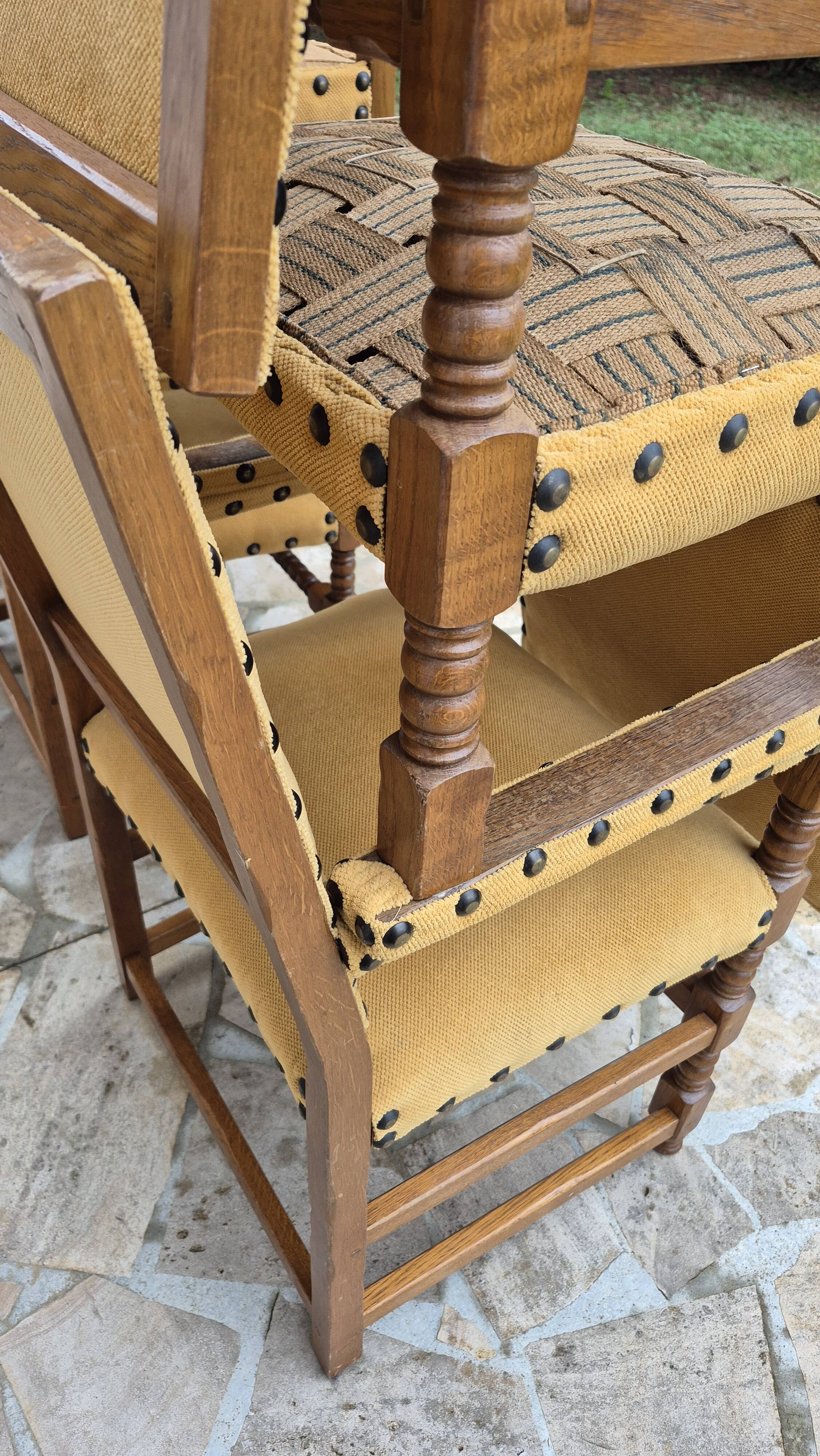 9 armchairs in the Louis XIII style