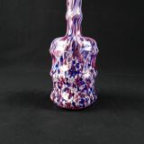 Antique polychrome speckled glass carafe/bottle from Clichy, late 19th century