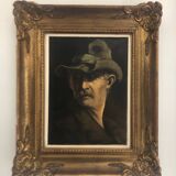 Portrait of an old man, oil on canvas signed