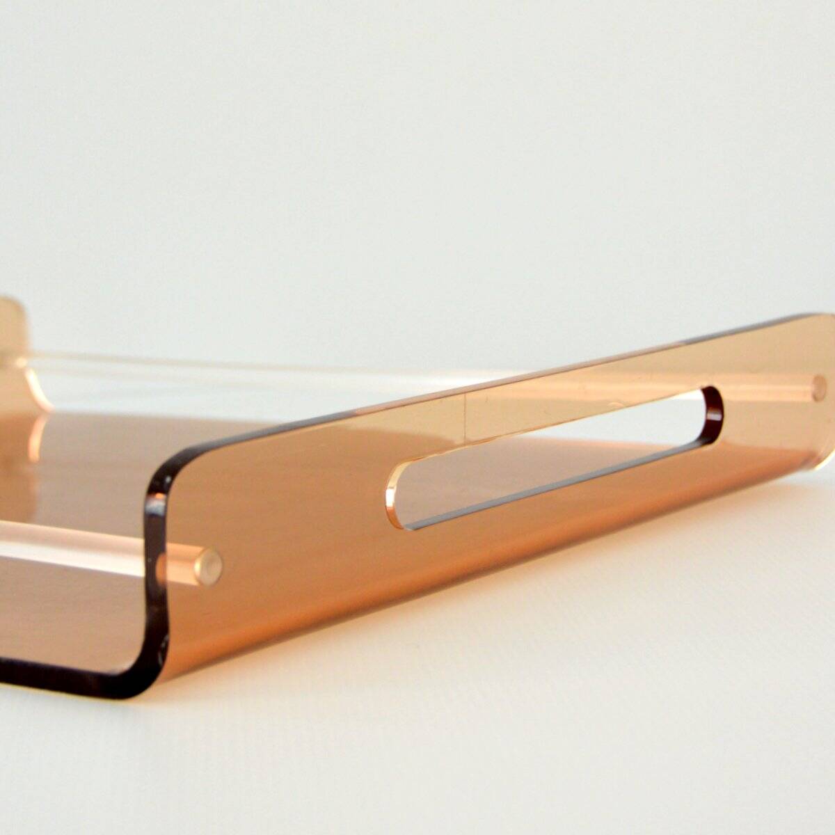 Large plexiglass serving tray, vintage 1970s design