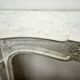 Louis XV style fireplace in veined white marble, 20th century.