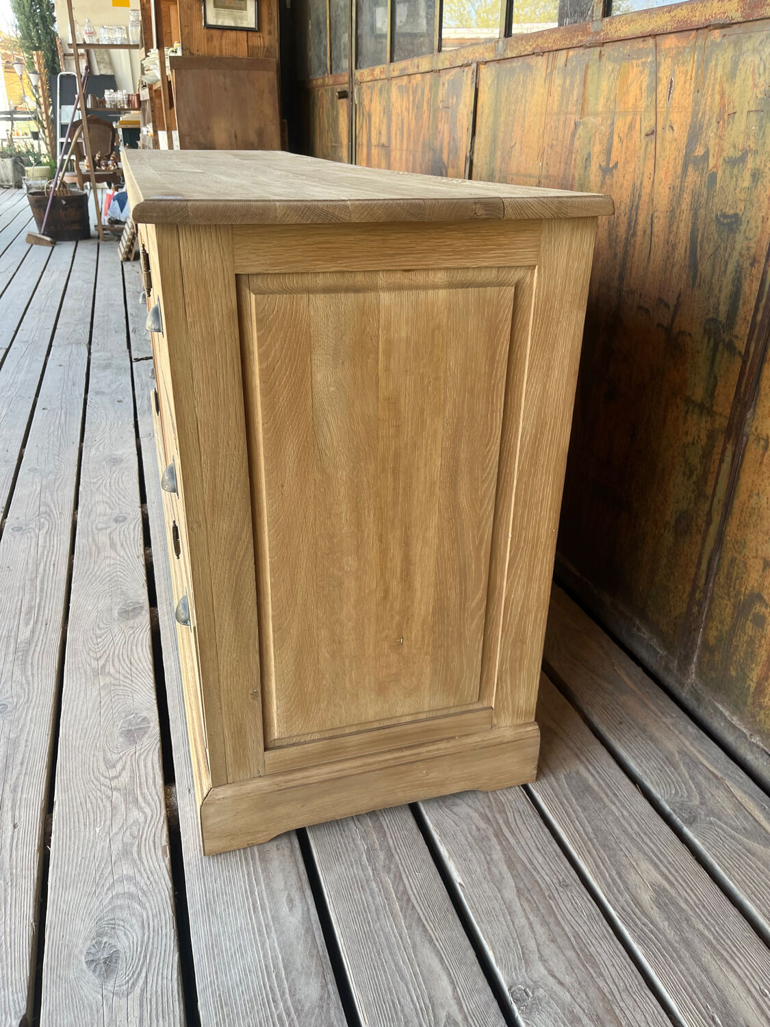 Raw wood sideboard