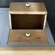 Vintage sideboard painted in gray and raw wood