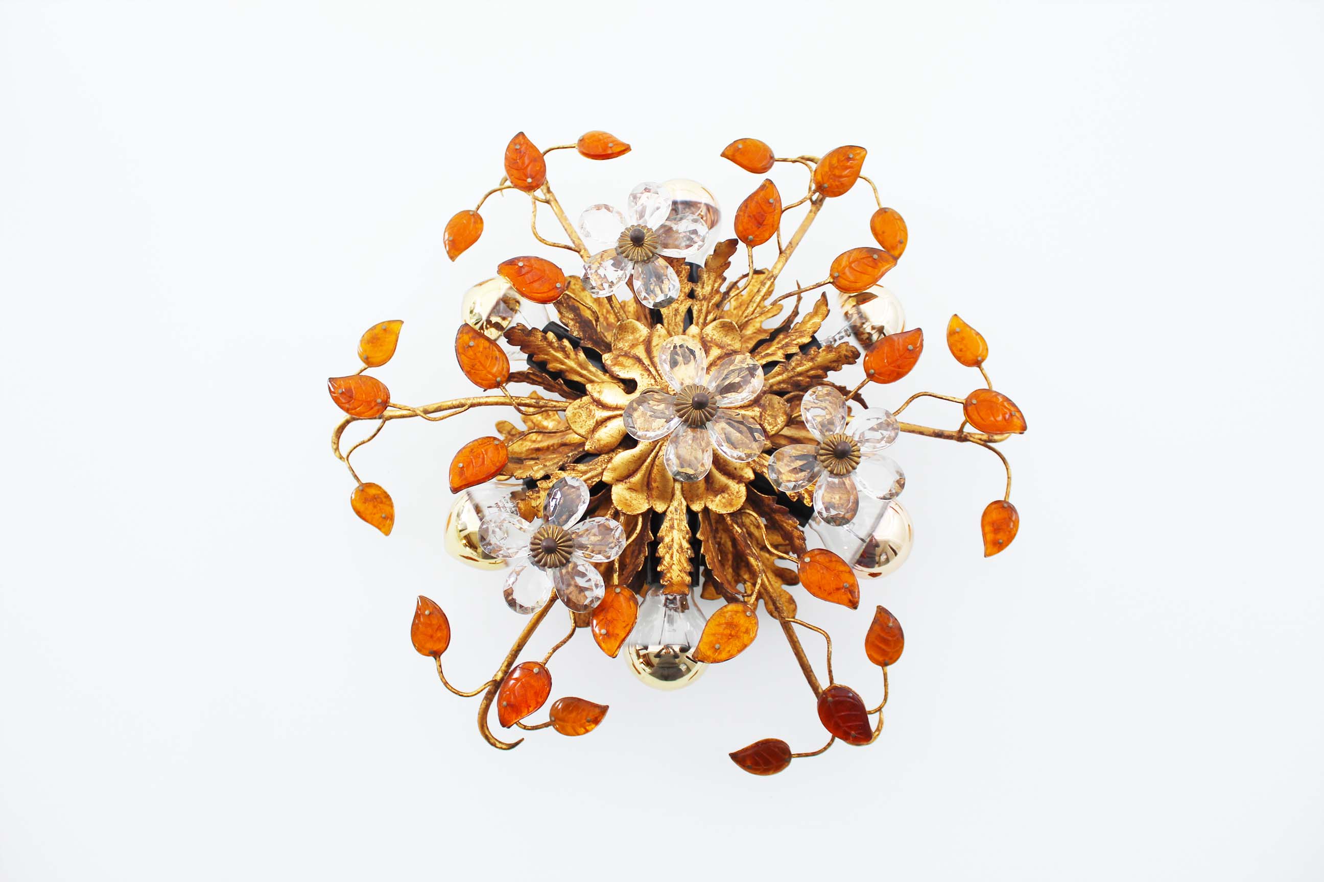 Gilt florentine flush mount light by banci firenze