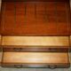 Crocodile leather and hardwood luggage rack in Mid-Century Modern style