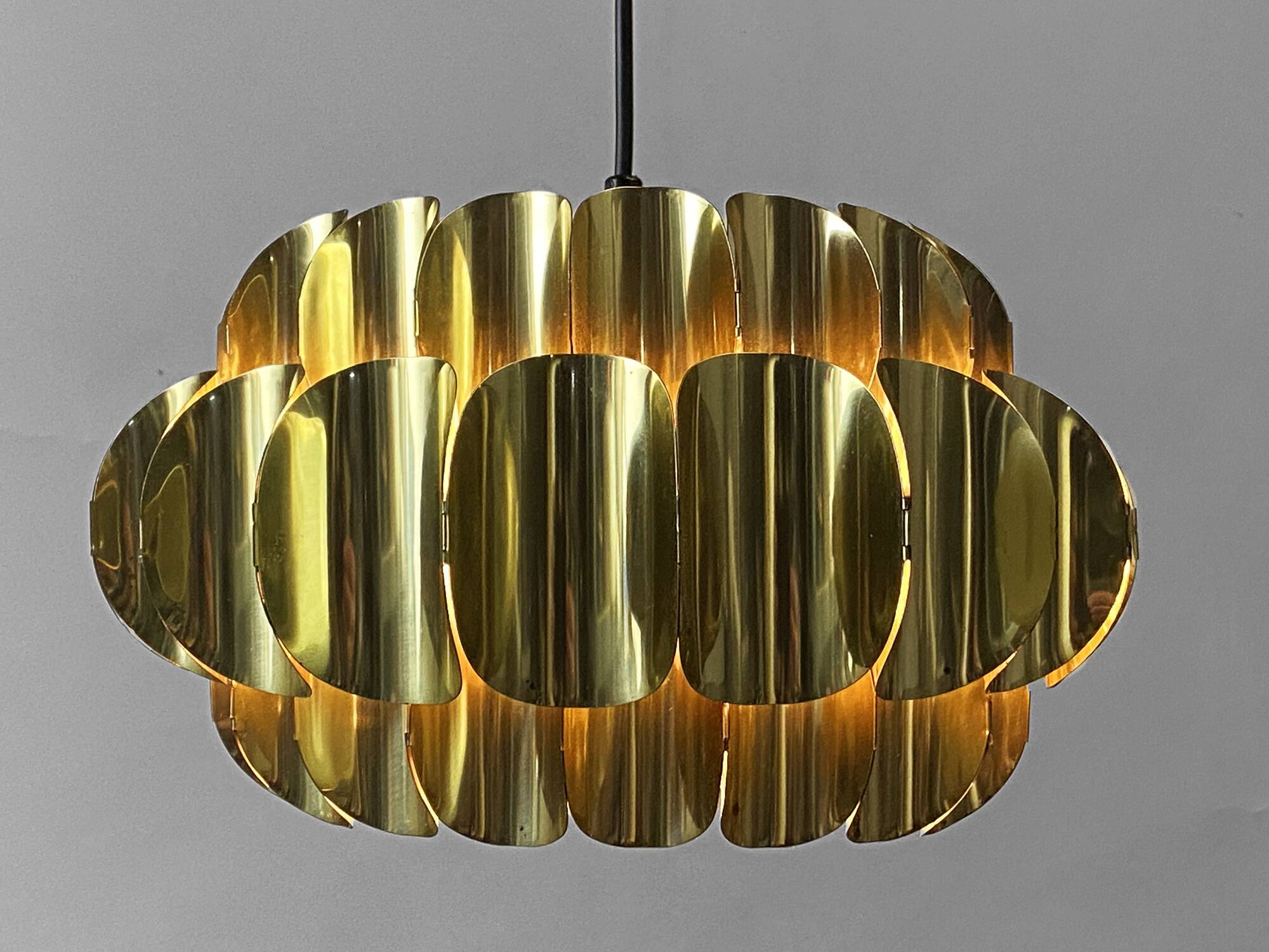Brass pendant light by Thorsten Orrling for Hans-Agne Jakobsson AB, Markaryd. Sweden 1960s