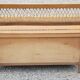 Vintage chest bench from the 50s in oak and rattan