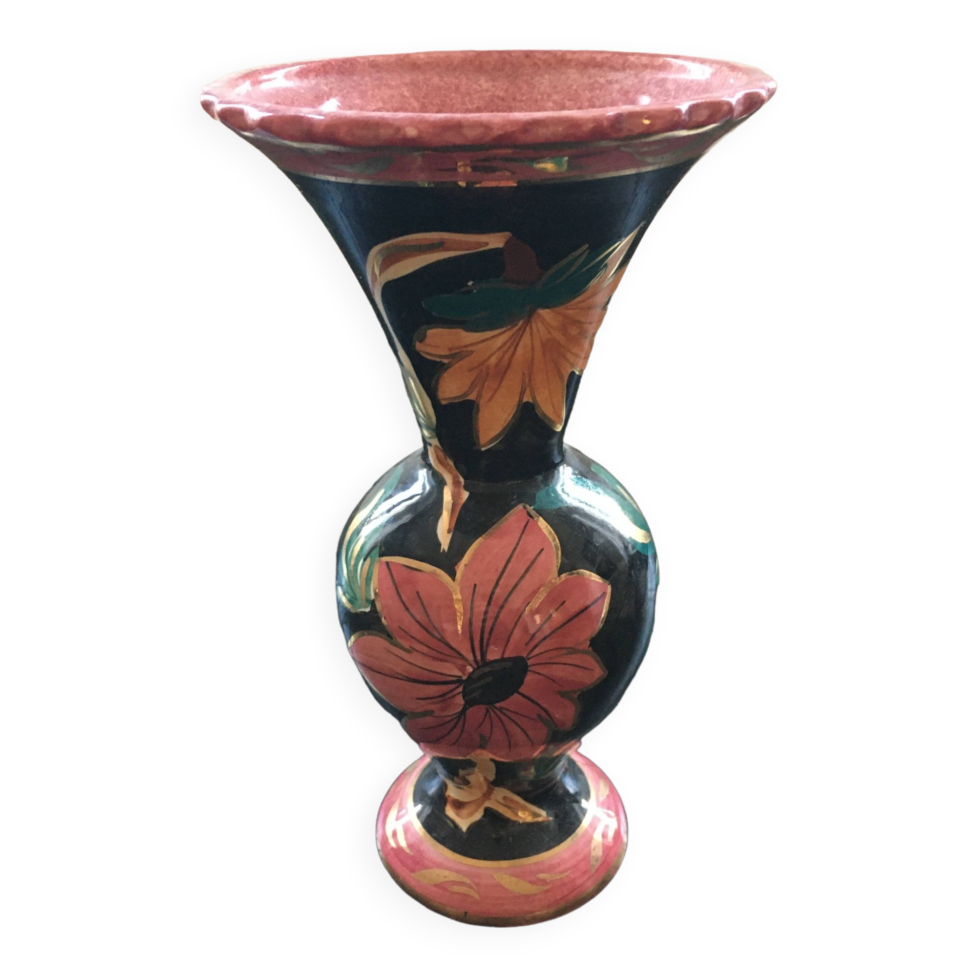 Monaco style floral decoration vase