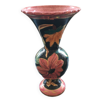 Monaco style floral decor vase