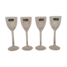 Série de 4 verres en cristal taillé  J G Durand