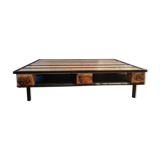 Table basse palette industrielle et métal