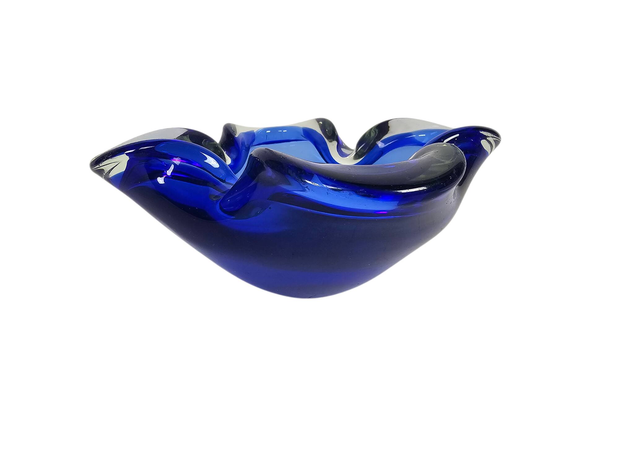 Murano - Murano Sommerso - asbak - schaal - cobalt blauw - 1960's