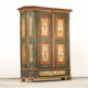 Painted Folk Art Bridal Cabinet