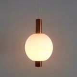 Copper and Glass Pendant Lamps from Hiemstra Evolux, 1960s, Set of 2