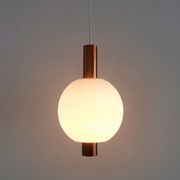Copper and Glass Pendant Lamps from Hiemstra Evolux, 1960s, Set of 2