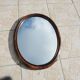 Vintage oval rattan mirror