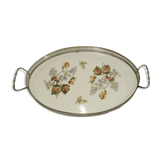 Vintage porcelain serving tray, 1900 Victorian