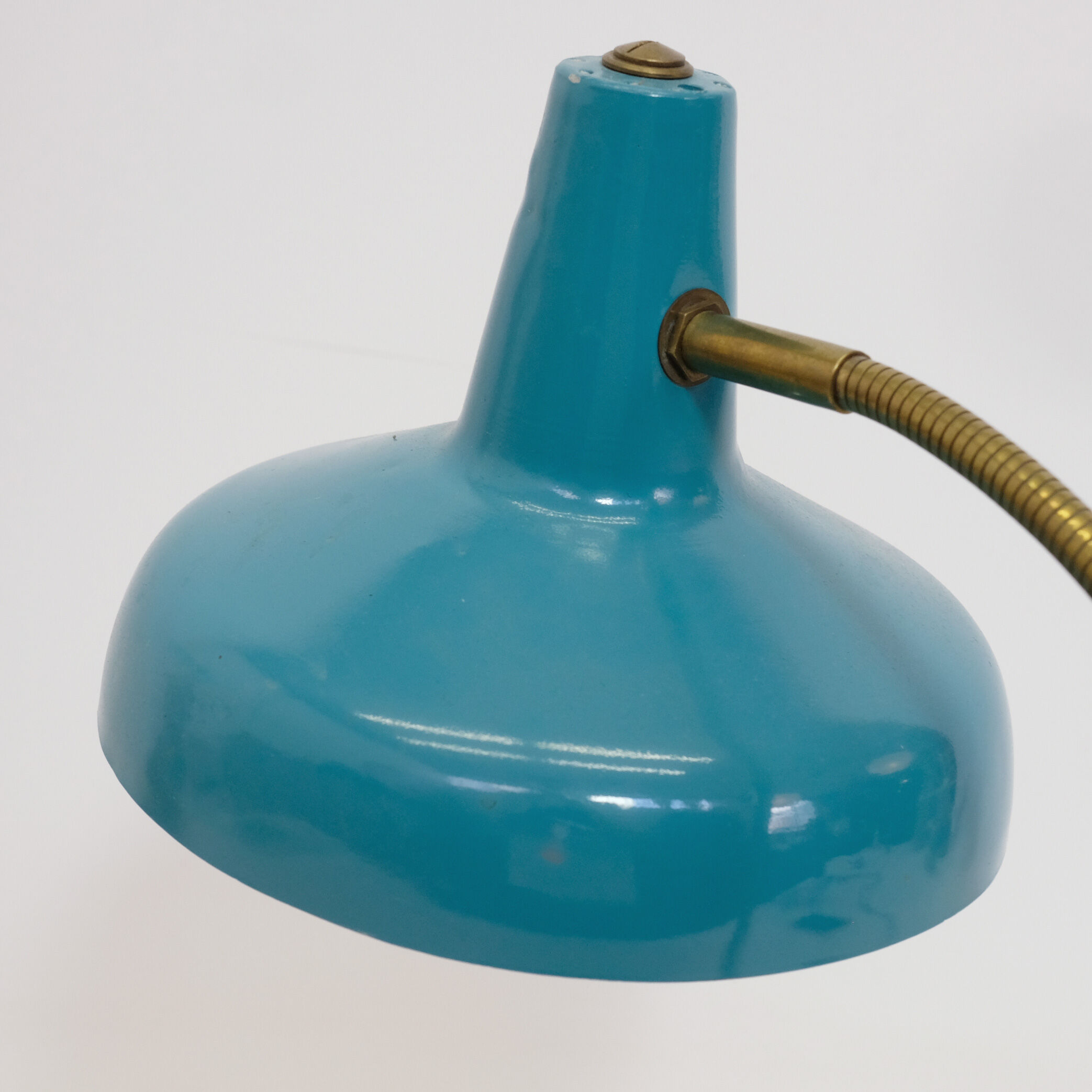 Turquoise modernist lamp from the 50