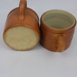 Set of 2 French stoneware cups
