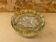 Antique Vintage Clear & Yellow Glass Ashtray
