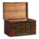 Antique Chinese brown storage trunk (c.1900) #6