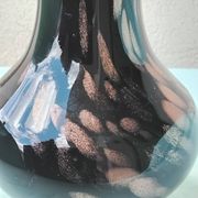 Black glitter glass vase