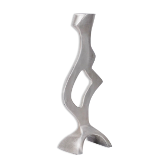 Free-form aluminum candle holder, 1970