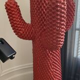Red cactus gufram by Guido Drocco and Franco Mello reissue 2000s
