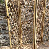 Vintage 4-sided rattan screen