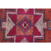 Vintage Turkish Oushak Handmade Wool Cotton Red Runner 87x336