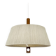 Raffia Bast and Walnut Pendant Lamp by Temde