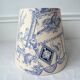 Abat-jour toile de jouy bleu