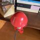 Small mushroom clip-on spotlight, portable night light in red metal