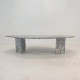 Italian marble leaf shape coffee table, 1980's