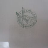 Old oval dish Moulin des loups Orchies green tiles