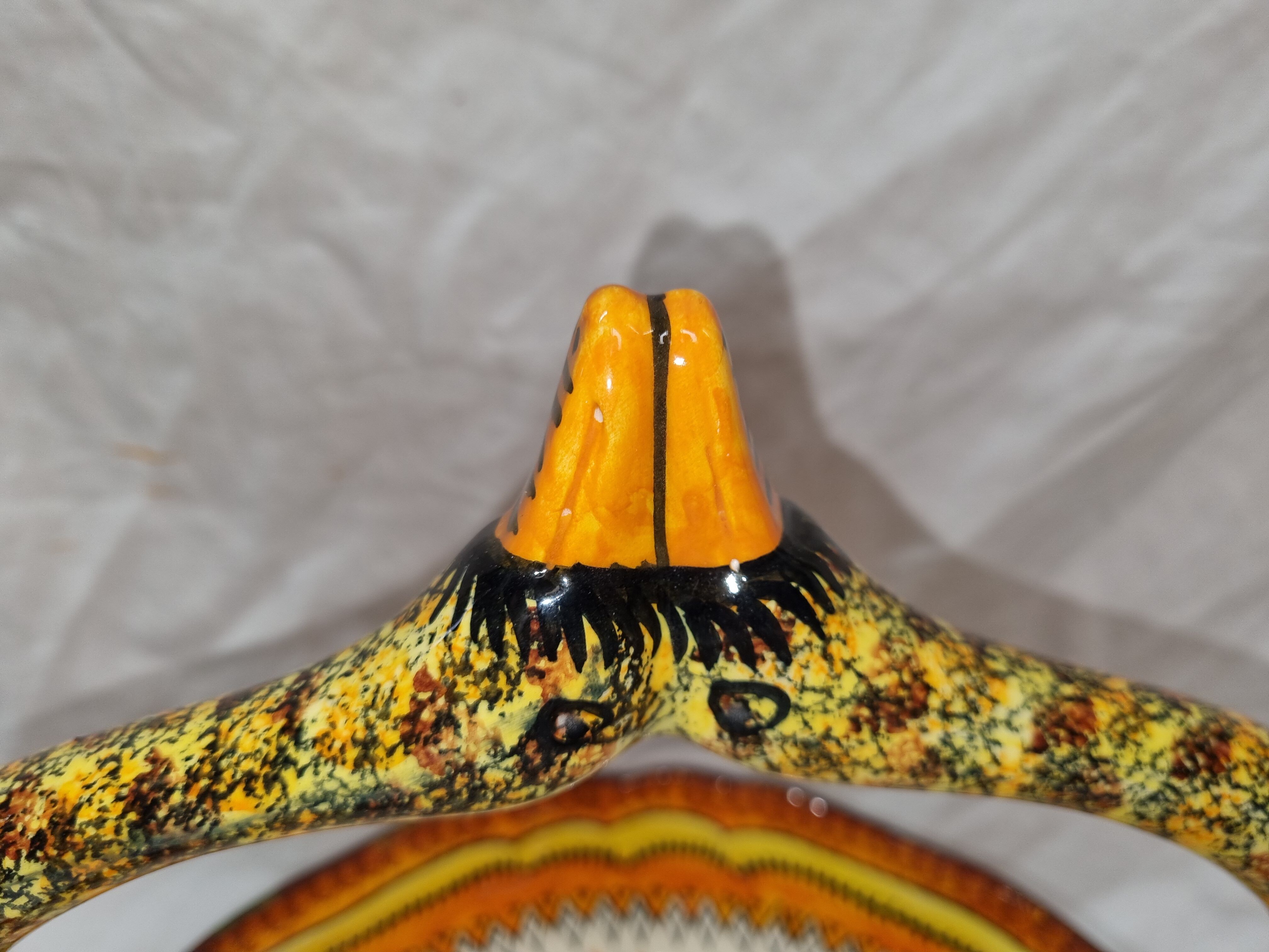 Fruit cup Henriot Quimper, swans of 1960