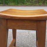 Vintage solid oak stool