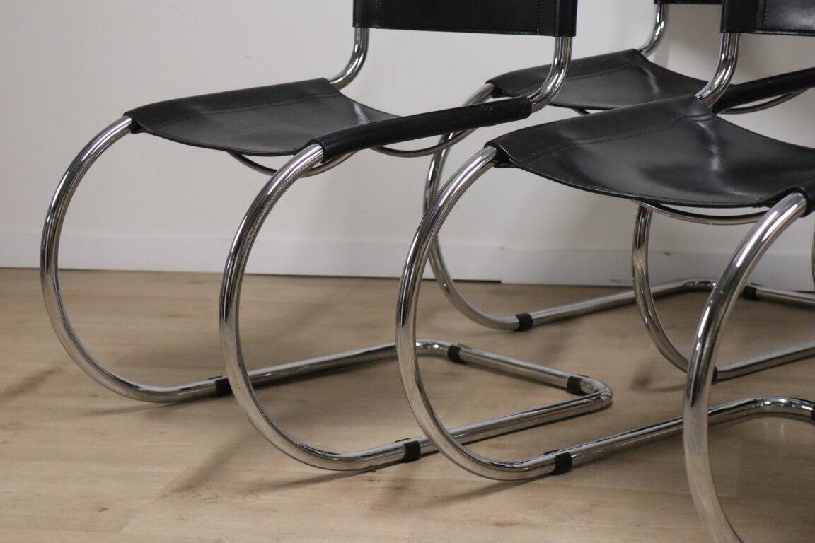Set of 4 MR10 chairs by Ludwig Mies Van Der Rohe