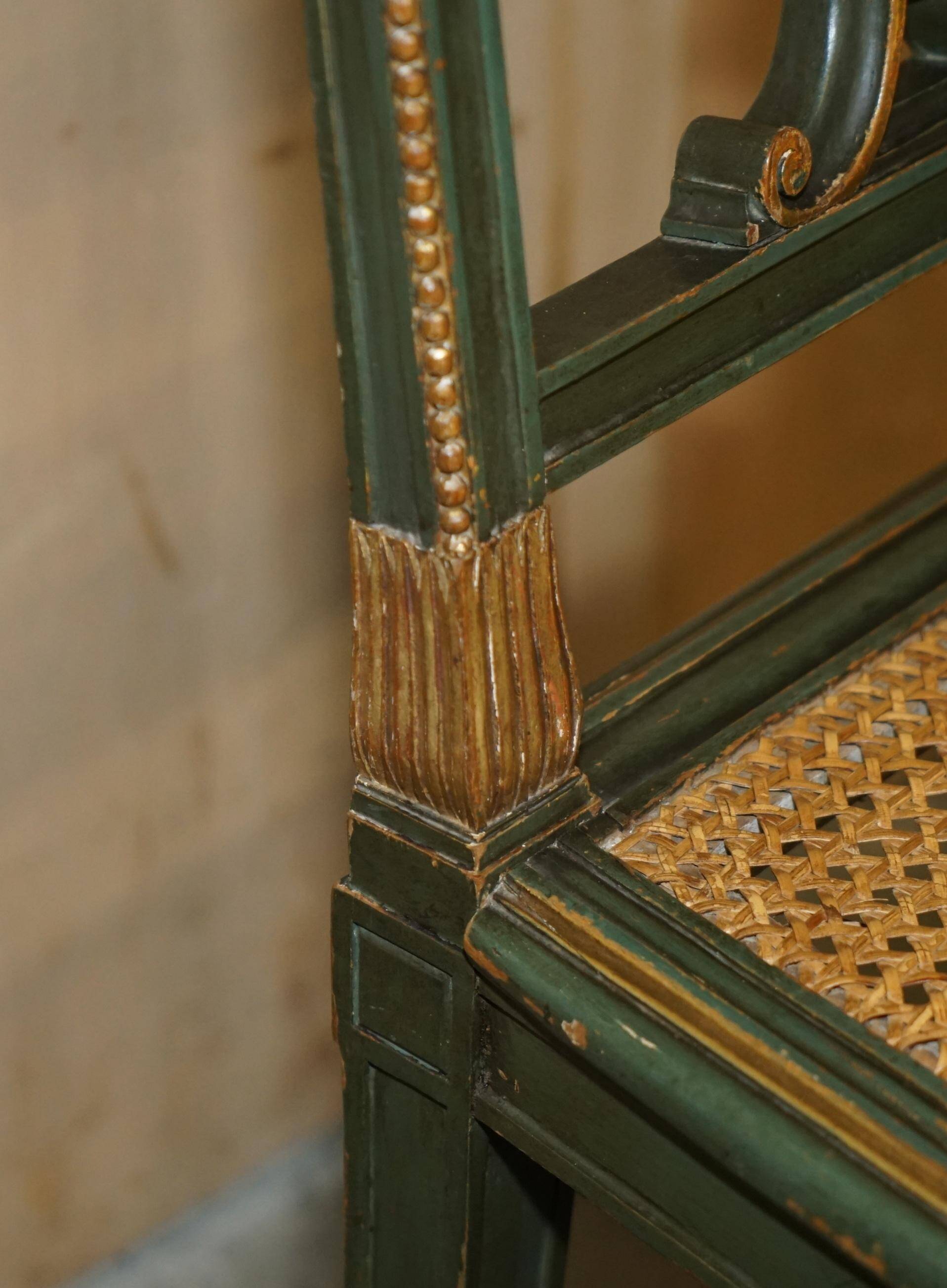 Paire Antique Chaises d'Appoint William Kent Empire Sculptées en Cygne