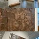 Monochrome brown table with strong relief – Wabi-Sabi spirit
