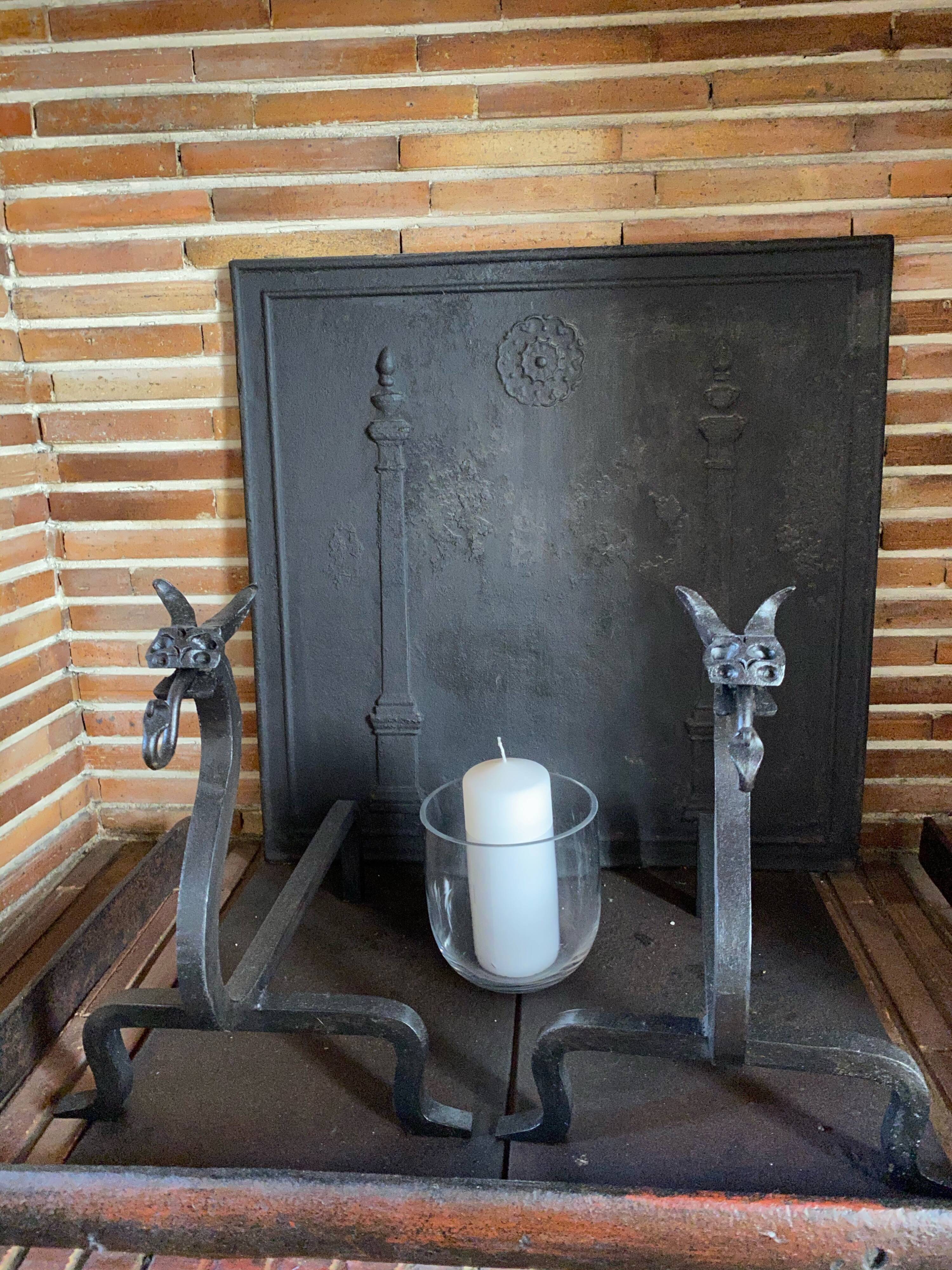 Pair of wrought iron pegs 1960