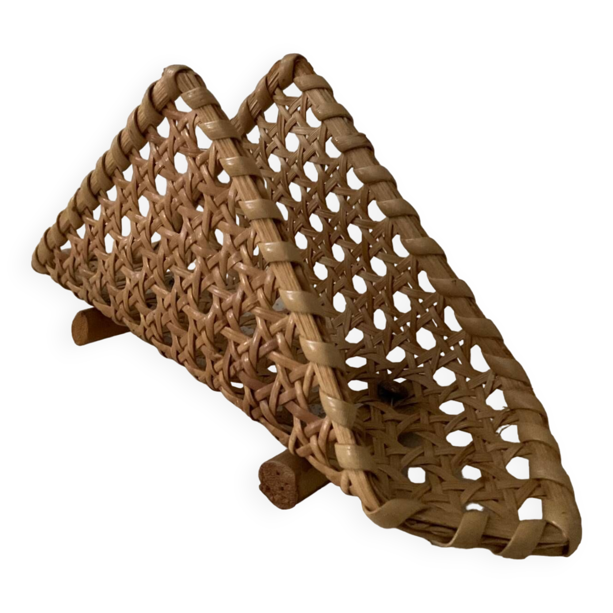 Canework letter holder from the 50s and 60s