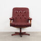 Leather swivel armchair, Danish design, 1970s, made in Denmark