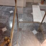 Brass and glass serving trolley