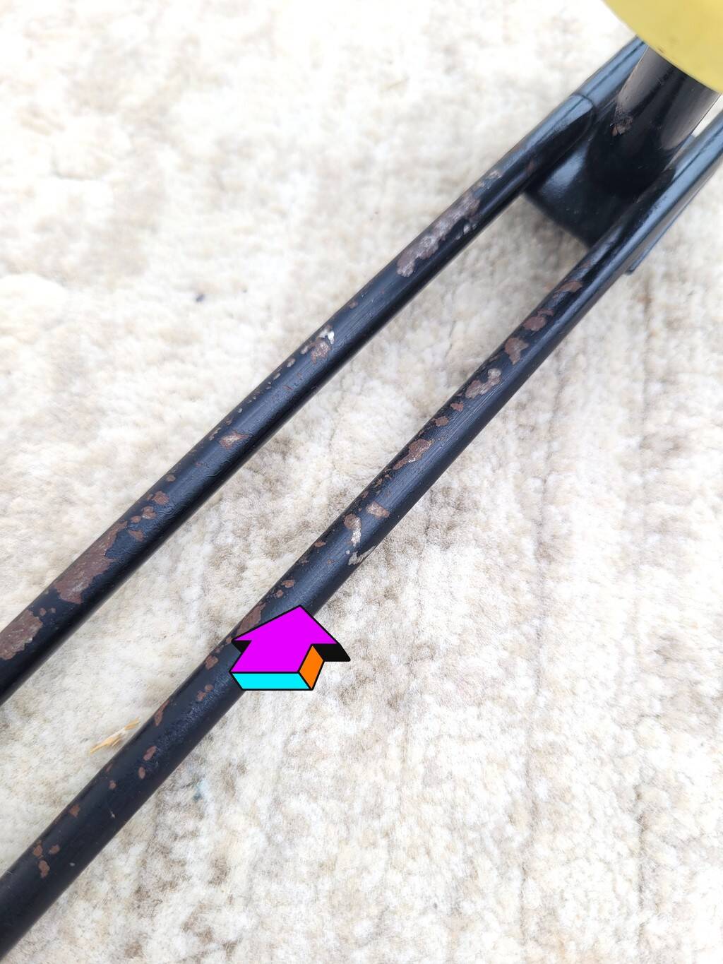 60s yellow wall coat rack 4 pieces