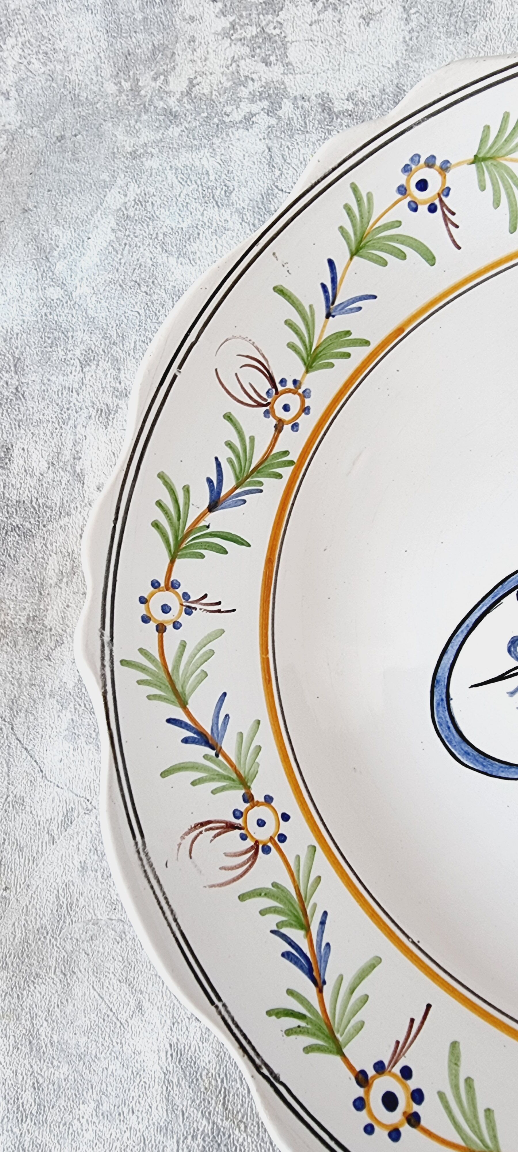 Old Ceramic Plate of Nevers of the Centenary of the French Revolution S.XIX