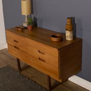 Restored teak retro uniflex 1960s chest of drawers sideboard q range by gunther hoffstead