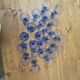 Service of 30 blue footed glasses.