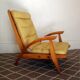 Fauteuil bascule vintage bois jaune
