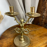 Mermaid-shaped chandelier in bronze